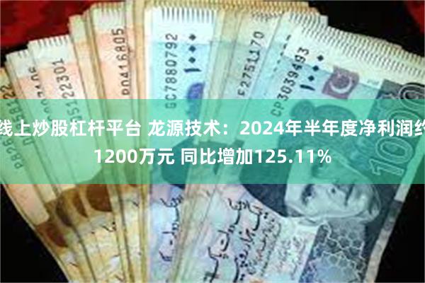 线上炒股杠杆平台 龙源技术：2024年半年度净利润约1200万元 同比增加125.11%
