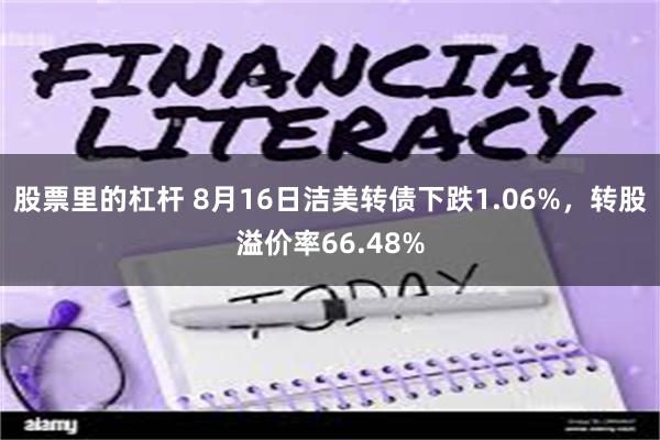 股票里的杠杆 8月16日洁美转债下跌1.06%，转股溢价率66.48%