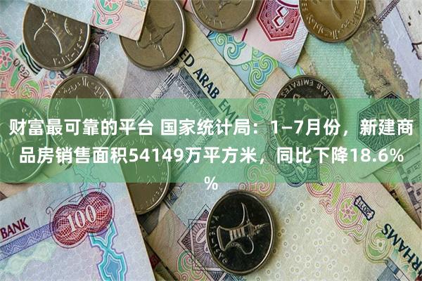 财富最可靠的平台 国家统计局：1—7月份，新建商品房销售面积54149万平方米，同比下降18.6%