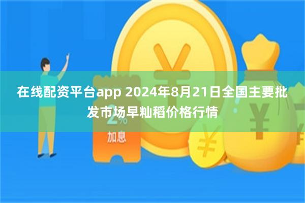 在线配资平台app 2024年8月21日全国主要批发市场早籼稻价格行情