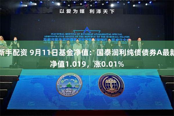 新手配资 9月11日基金净值：国泰润利纯债债券A最新净值1.019，涨0.01%