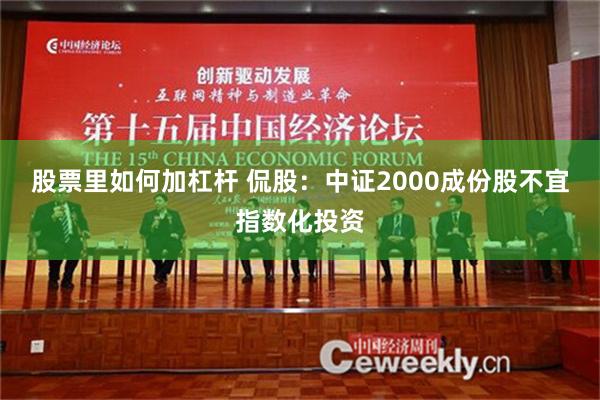 股票里如何加杠杆 侃股：中证2000成份股不宜指数化投资