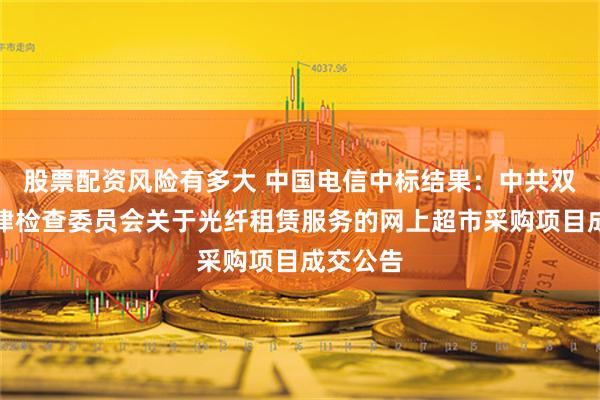 股票配资风险有多大 中国电信中标结果：中共双峰县纪律检查委员会关于光纤租赁服务的网上超市采购项目成交公告