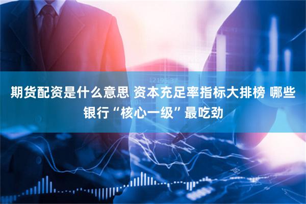 期货配资是什么意思 资本充足率指标大排榜 哪些银行“核心一级”最吃劲