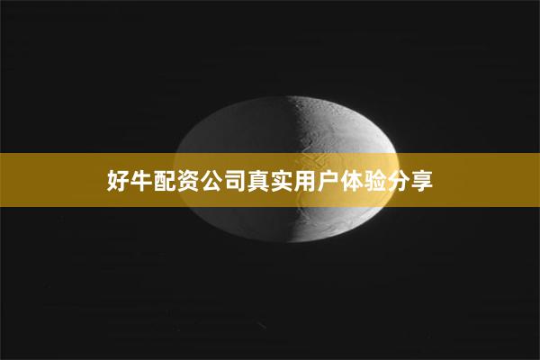 好牛配资公司真实用户体验分享