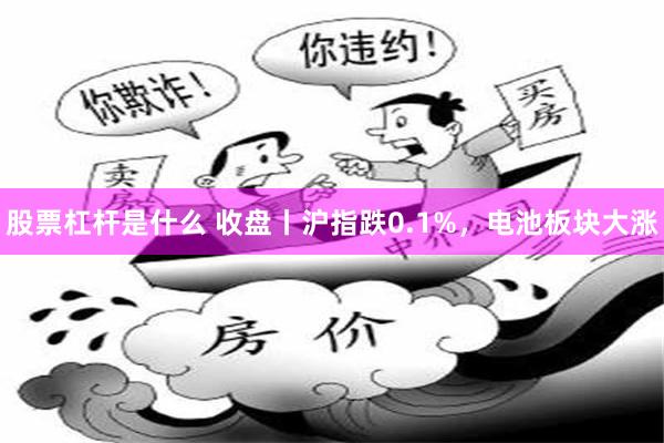 股票杠杆是什么 收盘丨沪指跌0.1%，电池板块大涨