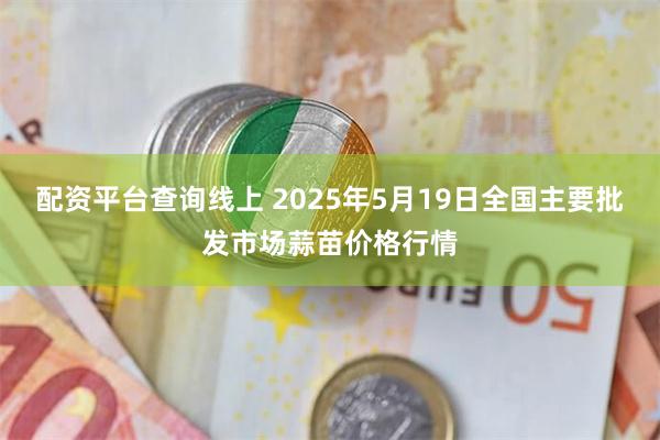 配资平台查询线上 2025年5月19日全国主要批发市场蒜苗价格行情